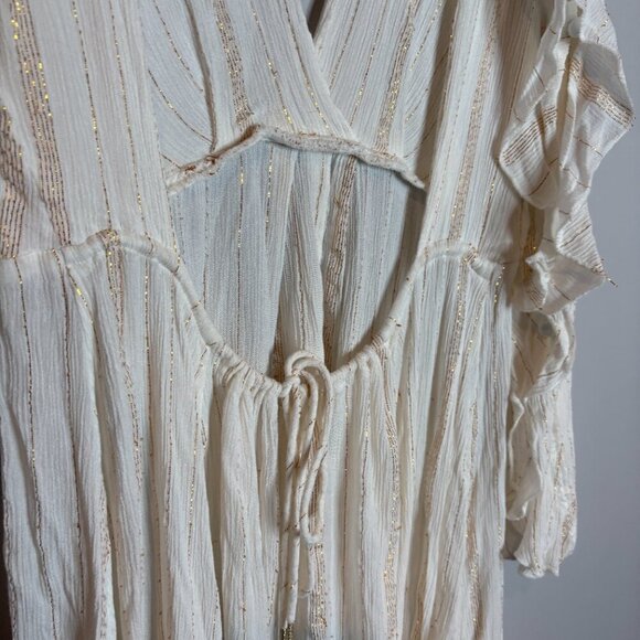 Free People Huxley Metallic Striped Open Back Maxi dress - Picture 5 of 8